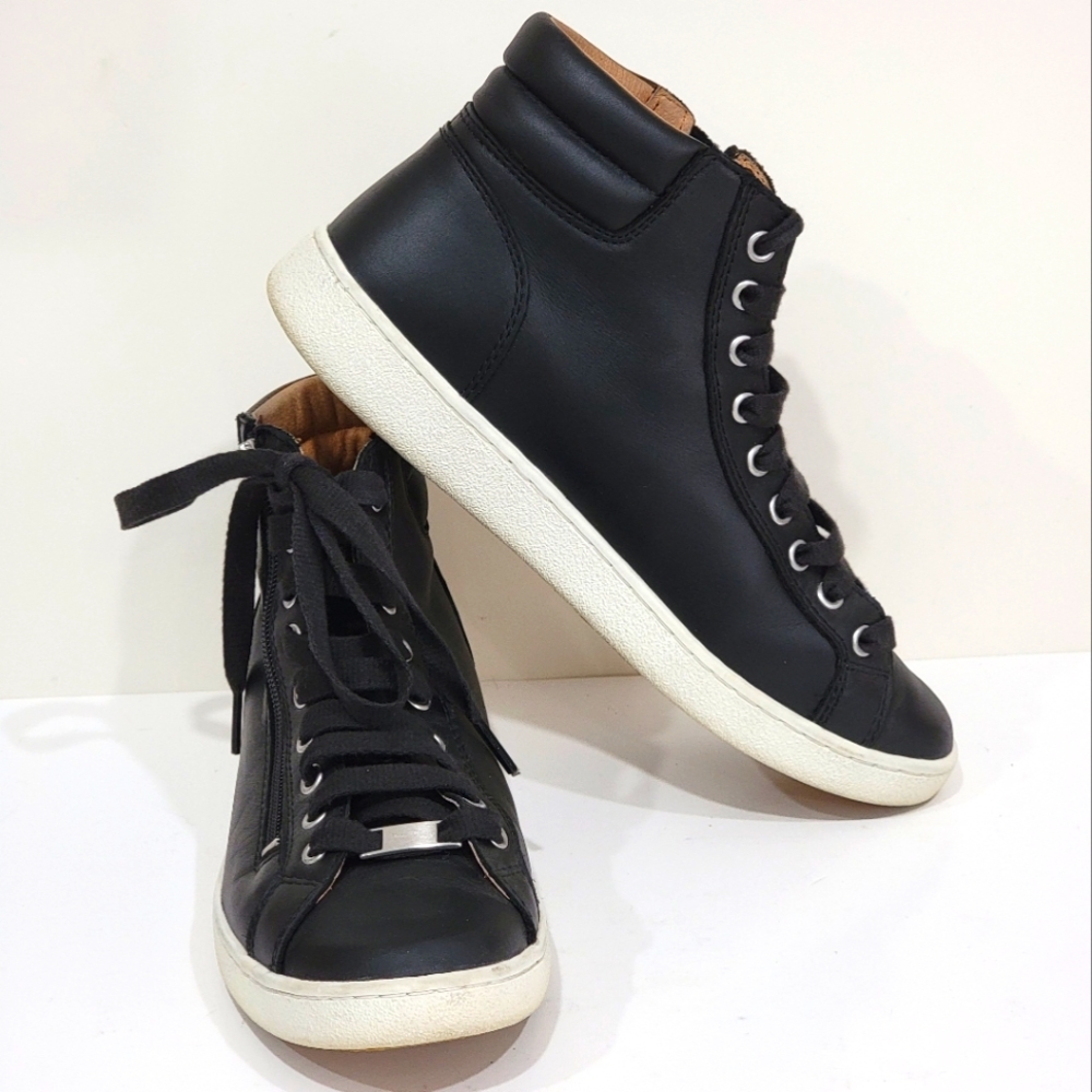 UGG  Leather Mid Top Women's Sneaker Shoes 9 Black 1019663